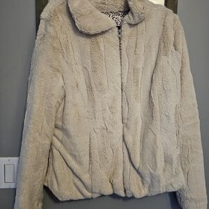 Elegant Cream Teddy Jacket for Women